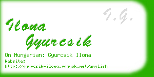 ilona gyurcsik business card